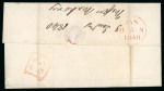 Stamp of Ireland » Pre-Stamp Postal History » Postal Reform Period 1840 (5.1) Folded cover sent from Dublin to Edinburgh used during the Uniform 4d period and showing a fine example of the distinctive uniform "4" of Dublin, very fine and scarce.