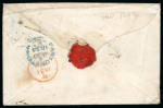 Stamp of Ireland » GB Used In Ireland 1854-68 Two envelopes, both bearing clear handstruck "2" and two types of the unusual 2-line OVER ___ OZ/MORE to PAY, one on 1d pink envelope from Parsonstown to Dublin, the other franked 1d red, plate 78 tied Derry dupl