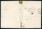 Stamp of Ireland » GB Used In Ireland 1854-68 Two envelopes, both bearing clear handstruck "2" and two types of the unusual 2-line OVER ___ OZ/MORE to PAY, one on 1d pink envelope from Parsonstown to Dublin, the other franked 1d red, plate 78 tied Derry dupl