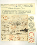 Stamp of Ireland » Pre-Stamp Postal History » Independant Post Office Period - 1784-1831 1829 (16.11) Folded letter sheet sent from London to Poona, India and bearing several markings and showing a clear strikes of BOMBAY/POST NOT PAID/GPO, Poona/POST NOT PAID ovals in black, sent back to London with INDIA L