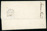 Stamp of Ireland » Pre-Stamp Postal History » Independant Post Office Period - 1784-1831 1823 (12.7) Folded entire addressed to the Linen Inspector for Galway Bellow at Castleblakeney, Co. Galway, showing the distinctive oval fancy LINEN BOARD / POST / * PAID * in red, rated “1” with Dublin octagonal PAID/30