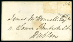 Stamp of Ireland » Postal History (Arranged alphabetically by County) Antrim - Receiving Houses: 1835-59 Selection of twenty covers, all mounted on album pages, showing an array of receivers including undated circular WHITE ABBEY/BELFAST, linear TOOMEBRIDGE in black, italic Portrush/Colera