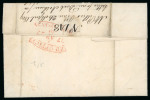 Stamp of Ireland » Pre-Stamp Postal History » Local Post Period - 1773-1840 1819 (27.4) Entire sent locally within Dublin to Dunleary Harbour and showing 2-line red “GEN.L-Py P OFFICE 1P Y- PAID” (General Penny Post 1 Penny Paid of the Dublin Penny Post) in red, fine and scarce (DF No. 148)
