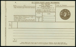 Stamp of Ireland » Postal Stationery 1929 Telegram Form: Unused 1s6d brown, embossed Irish Harp, text printed in brown in both Irish and English on cream paper, code A, 186 x 121 mm including additional left margin with staple holes, some light wrinkles, fi