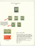 Stamp of Ireland » 1922-49 Dublin Government Printing Works Issues 1934 GAA attractive specialised assembly neatly mounted and written up on two album pages, with mint and used singles, mint block and single tied on cover by 27.VII.34 first day cancel, a fine and scarce lot