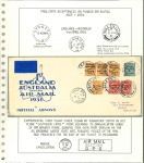 Stamp of Ireland » Airmails 1923-2006 Attractive collection of airmails neatly mounted and knowledgeably written up on fifty-four album pages, showing strength in early first flights from the Transition Period with a fine array of Overprint frankin