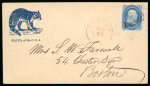 Stamp of United States » Collections 1851-65 collection in stockbook with a fine range of classics, locals and Civil War items