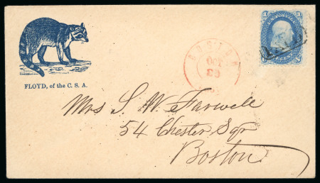 Stamp of United States » Collections 1851-65 collection in stockbook with a fine range of classics, locals and Civil War items
