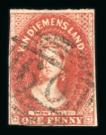 Stamp of Australia » Tasmania Tasmania 1853-1910 used collection in stockbook with a fine range of the early imperforate issues