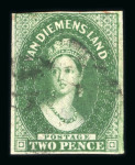Stamp of Australia » Tasmania Tasmania 1853-1910 used collection in stockbook with a fine range of the early imperforate issues