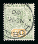 Stamp of Australia » Tasmania Tasmania 1853-1910 used collection in stockbook with a fine range of the early imperforate issues
