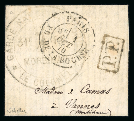 Stamp of France » Ballons Montés 1870, BALLON-MONTÉ, Correspondance Militaire 1870 : Lettre minuscule