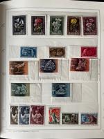 Stamp of Hungary 1871-1974 mint collection with plenty of imperforate issues, on pre-printed pages in 3 volumes + 1 volume with souvenir and minisheets