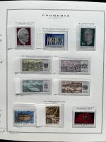 Stamp of Hungary 1871-1974 mint collection with plenty of imperforate issues, on pre-printed pages in 3 volumes + 1 volume with souvenir and minisheets
