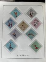 Stamp of Hungary 1871-1974 mint collection with plenty of imperforate issues, on pre-printed pages in 3 volumes + 1 volume with souvenir and minisheets