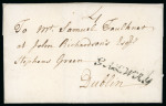 Stamp of Ireland » Postal History (Arranged alphabetically by County) Galway: 1747 (27.6) Small neat folded cover Galway
