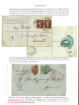 Stamp of Ireland » GB Used In Ireland 1868-78 Two registered covers including folded entire dated 1868 from Belfast to Genoa, Italy, paying a 4d surface printed registration fee and 1s postage rate with attractive boxed REGISTERED AT/BELFAST in red, also pos