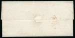 Stamp of Ireland » Pre-Stamp Postal History » Adhesive Period 1843 (30.5) Folded entire from Barbados to Dublin, showing the all-in shipletter rate handstamp "8" of Dublin, with mixed typeface DUBLIN/Ship Letter hs, both superbly struck in black, Dublin arrival bs, very fine