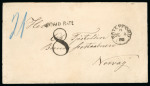 Stamp of Ireland » Pre-Stamp Postal History » Adhesive Period 1870 (4.12) Envelope with contents sent from Waterford to Norway, showing a small circular WATERFORD/H/DE.4/70 ds and matching linear UNPAID RATE and the distinctive squat all-in ship letter rate handstamp "8", this was 