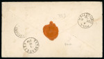 Stamp of Ireland » Pre-Stamp Postal History » Adhesive Period 1870 (4.12) Envelope with contents sent from Waterford to Norway, showing a small circular WATERFORD/H/DE.4/70 ds and matching linear UNPAID RATE and the distinctive squat all-in ship letter rate handstamp "8", this was 