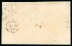 Stamp of Ireland » Pre-Stamp Postal History » Adhesive Period 1858 (20.1) Small format envelope from Kingston to Dublin, franked 1d red pl. 44, tied by black Irish type KINGSTOWN/289 spoon showing rare date error 8158 for 1858, showpiece