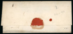 Stamp of Ireland » Postal History (Arranged alphabetically by County) Donegal - Ramelton: 1826 (10.7) Folded lettersheet to Dublin paying the "1/8"d rate assimilated rate for 120 miles to 150 miles, rerated 1d and doubled, showing a superb strike of the RAMELTON/123 large type mileage mkg 