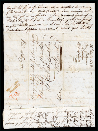 Stamp of China » Pre-Stamp and Stampless Mail Canton 1838 (Aug. 24), entire letter to William Leslie in Scotland. OPium War communication.