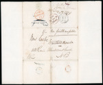 Stamp of China » Pre-Stamp and Stampless Mail Canton 1845 (Sep. 26), entire letter to Old Rain, Aberdeenshire, with Hong Kong datemark 1845.