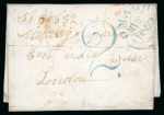 Stamp of Ireland » Pre-Stamp Postal History » Postal Reform Period 1840-1853 Specialised collection of 47 covers mounted on 40 album pages, showing an array of the many different Uniform Penny Post "2" due handstamps in both blue and black, with distinctive "2" handstamps from the follo