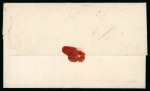 Stamp of Ireland » Pre-Stamp Postal History » Local Post Period - 1773-1840 1841 (22.11) Folded entire sent from Enniskerry, Co. Wicklow to Drumcondra, prepaid "1d" at the UPP rate, showing on face two-line framed ENNISKERRY TWO PENNY POST in black and Dublin PAID ds in red alongside, very fine 