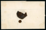 Stamp of Ireland » Pre-Stamp Postal History » Postal Reform Period 1840 (2.7) Prepaid folded entire from Kilcock showing an exceptional strike of the Dublin coded "11/PAID/1d." hs, plus framed Dublin "PAID/JY 22/1840" ds, all in red, very fine and scarce, ex. Fred Dixon.