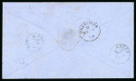 Stamp of Ireland » Postal History (Arranged alphabetically by County) Dublin - Missent to Dublin: 1859 (30.4) Blue envelope from Dundalk to Ardee, franked 1d red superbly tied by DUNDALK/187 duplex, with boxed MISSENT/TO/DUBLIN in green alongside, showpiece.
