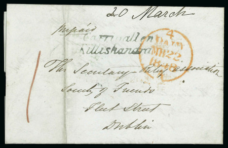 Stamp of Ireland » Postal History (Arranged alphabetically by County) Leitrim: 1818-1848 Attractive accumulation of twenty-seven covers or part covers