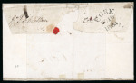 Stamp of Ireland » Pre-Stamp Postal History » Unified Post Period - 1827-1839 1834 Cover front with part back flaps to Cork, franked free and with FREE/DUBLIN crown ds, showing on face the rare NOT CALLED FOR in red, and manuscript  "Returned to Dublin in the Bag from Cork", plus another entire da