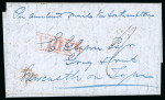 Stamp of India » Postal History Pre-stamp Mail 1850s correspondence Calcutta to Newcastle