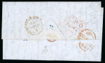 Stamp of India » Postal History Pre-stamp Mail 1850s correspondence Calcutta to Newcastle