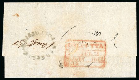 Stamp of India » Postal History Pre stamp 1851 Calcutta to Kedgeree