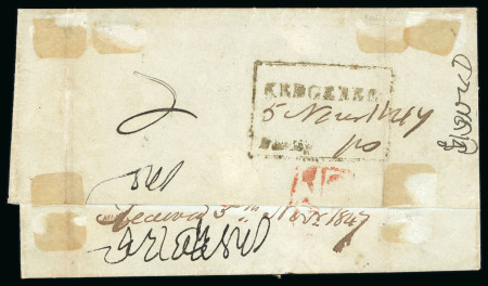 Stamp of India » Postal History Pre stamp 1847 entire Kedgeree to Calcutta