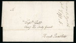 Stamp of India » Postal History Pre-stamp Mail 1815 cover from calcutta through East India Company's Post