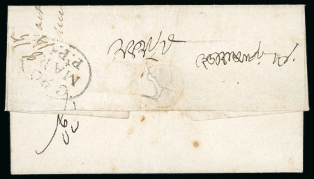Stamp of India » Postal History Pre-stamp Mail 1815 cover from calcutta through East India Company's Post