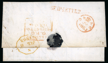 Stamp of India » Postal History Maritime Mail 1804-53 three  Ship Letters