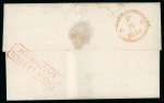Stamp of India » Postal History Maritime Mail 1834 INDIA LETTER FALMOUTH cover