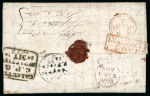 Stamp of India » Postal History Maritime Mail 1833 Meymar to Edinburgh, INDIA LETTER DOVER