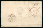 Stamp of India » Postal History Maritime Mail  1820-30s group India Letter handstamps applied in England