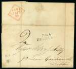 Stamp of Ireland » Postal History (Arranged alphabetically by County) Wicklow - Bray: 1795-1838 Attractive group of twelve covers or part covers mounted on 10 album pages, showing an array of postal markings including linear BRAY with circular FREE on 1795 cover, two more similar cover of 