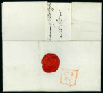 Stamp of Ireland » Postal History (Arranged alphabetically by County) Wicklow - Ashford: 1828-1850 Attractive group of six covers or part covers mounted on 5 album pages, showing an array of postal markings including linear 2-line ASHFORD/21 in blue, italic Ashford/Penny Post in black and 