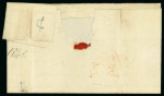 Stamp of Ireland » Postal History (Arranged alphabetically by County) Wicklow - Arklow: 1791-1844 Attractive group of ten covers or part covers mounted on 10 album pages, showing an array of postal markings including large linear ARKLOW in black, two cover with one showing Inspectors Crown