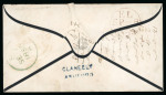 Stamp of Ireland » Postal History (Arranged alphabetically by County) Wicklow: 1819-1860 Attractive group of thirty-eight covers or part covers mounted on 29 album pages, showing an array of postal markings including linear ANNAMOE in black with linear POST PAID in blue, italic Aughrim/Rat