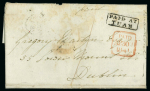 Stamp of Ireland » Postal History (Arranged alphabetically by County) Galway - Tuam: 1796-1841 Attractive group of fourteen covers or part covers mounted on 9 album pages, showing an array of postal markings including two types of the linear TUAM in black (3), array of Tuam mileage mkgs wi