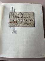 Stamp of Ireland » Postal History (Arranged alphabetically by County) Galway: 1825-1859 Attractive group of thirty-two covers or part covers mounted on 26 album pages, showing an array of postal markings including large type linear HEADFORD in black with red Inspector Crown alongside on 18